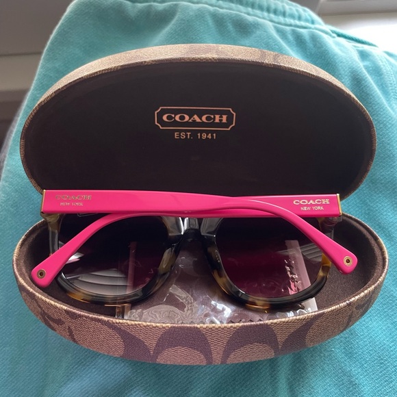 Coach tortoise fucsia sunglasses - Picture 9 of 9